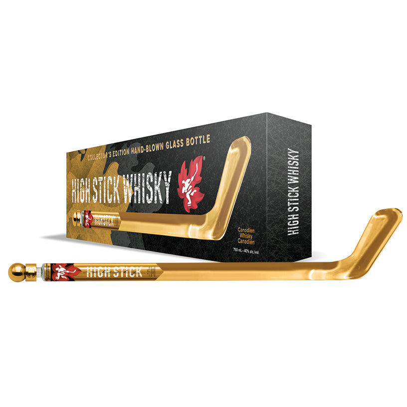 6x750 mL CASE of High Stick Whisky Collector Hockey Stick